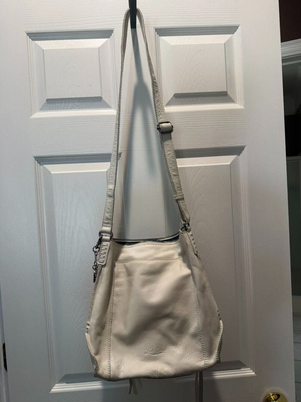 Lucky Brand White Leather Crossbody with Charms